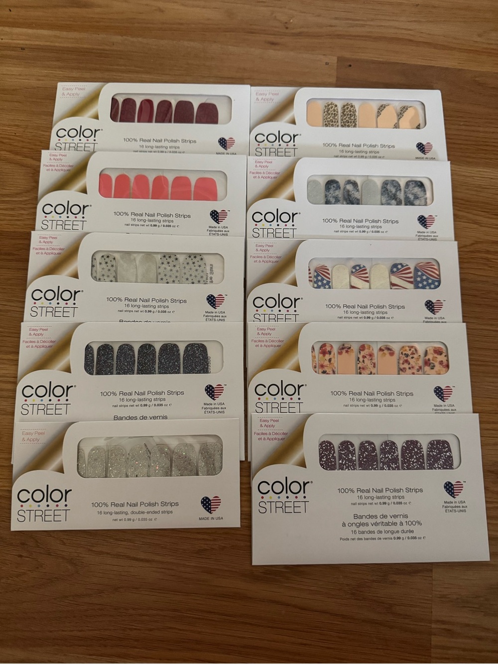 Color Street Nail Polish Strips Assorted Colors bundle of 10